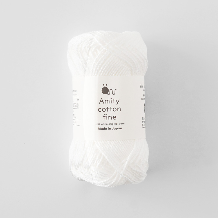 Knitworm Amity cotton fine アミティコットンファイン 中細 25g(約80m)