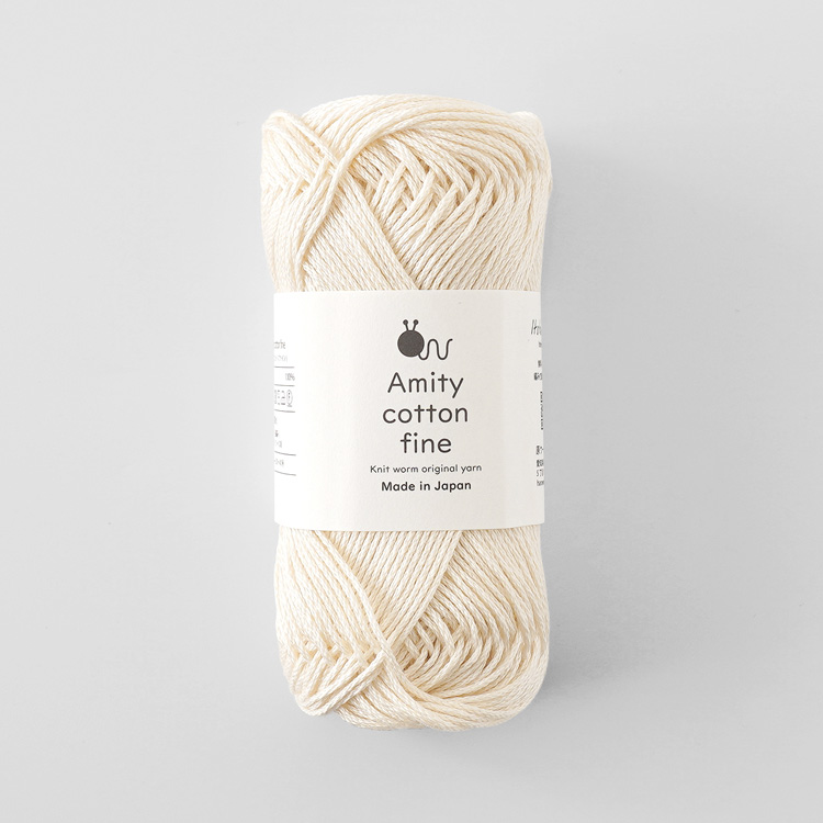 Knitworm Amity cotton fine アミティコットンファイン 中細 25g(約80m)