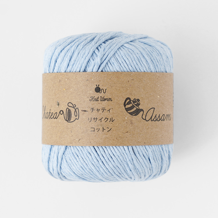 Knitworm Chatea Assam チャティリサイクルコットン 並太 30g(60m) ブルー