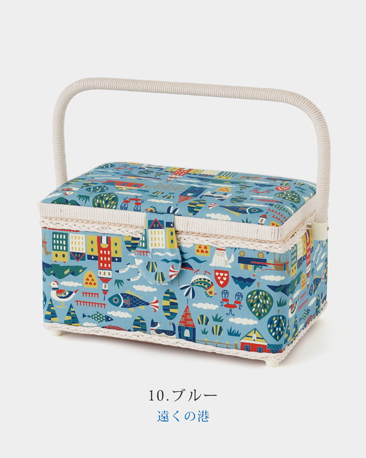 新商品】 HIRVI ソーイングボックス 裁縫箱 全4色 手編み糸と生地