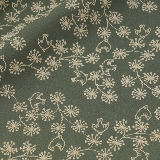 HIRVI 刺繍生地 小鳥のポルカ