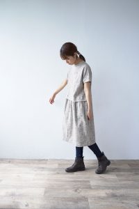 秋口にぴったりのワンピース作ってみました。