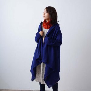 【無料型紙】軽いのにあたたか！尾州産ウールガーゼで作るまっすぐロングカーデ